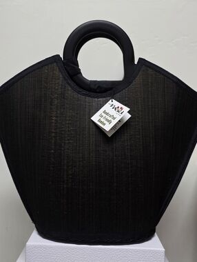 MAD by Design Onyx Stingray Bamboo Handbag NWT